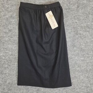 NWT Vintage Pendleton Skirt Sz 4 Petite Black Wool‎ Lined Pencil Straight Casual